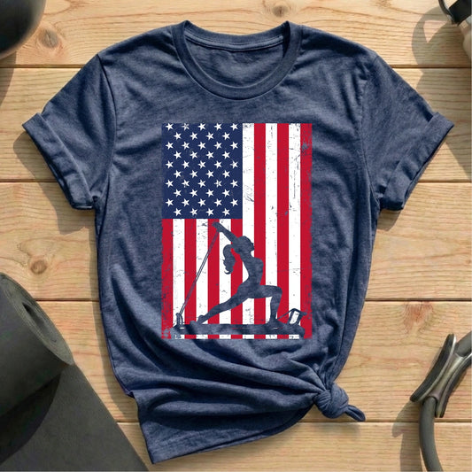 American Flag Pilates T-shirt