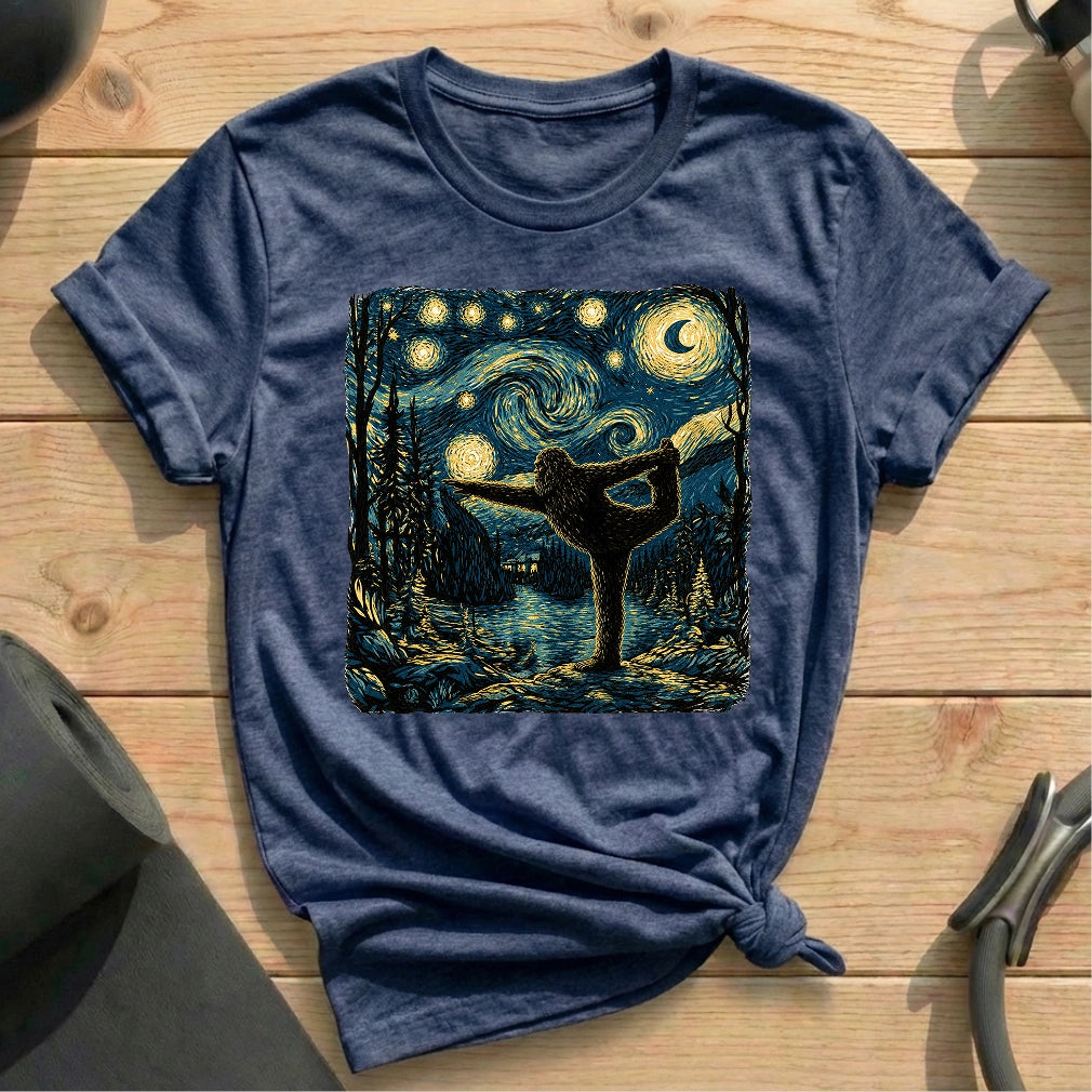 Bigfoot Starry Yoga T-shirt