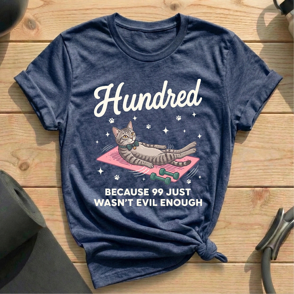 Hundred Kitty T-shirt - in MindCloth Pilates Tshirt Collection