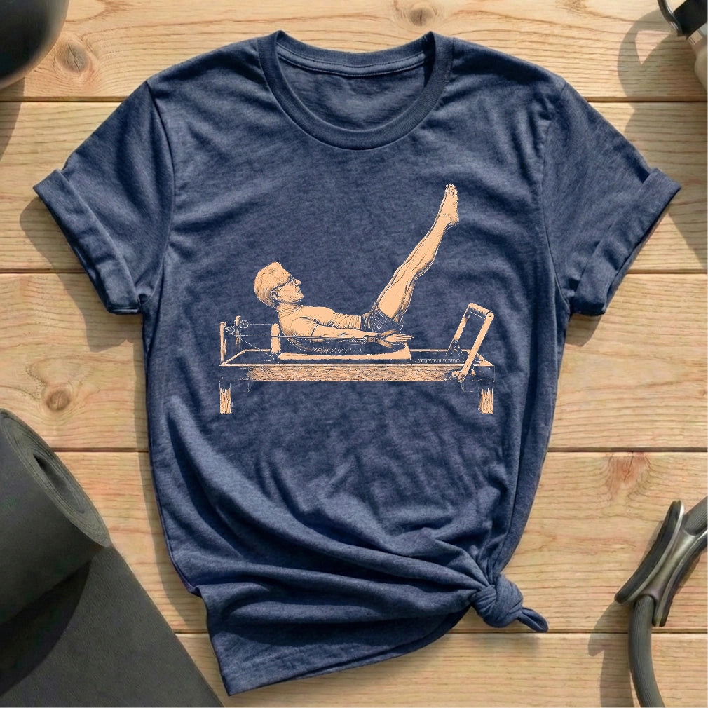 Joseph Reformer Hundred T-shirt - in MindCloth Pilates Tshirt Collection