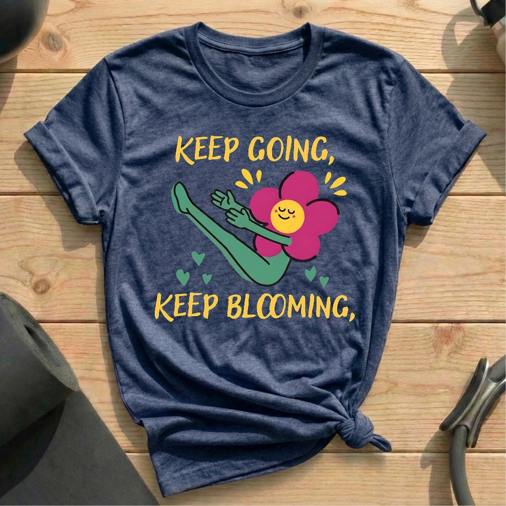 Keep Blooming T-shirt - in MindCloth Pilates Tshirt Collection