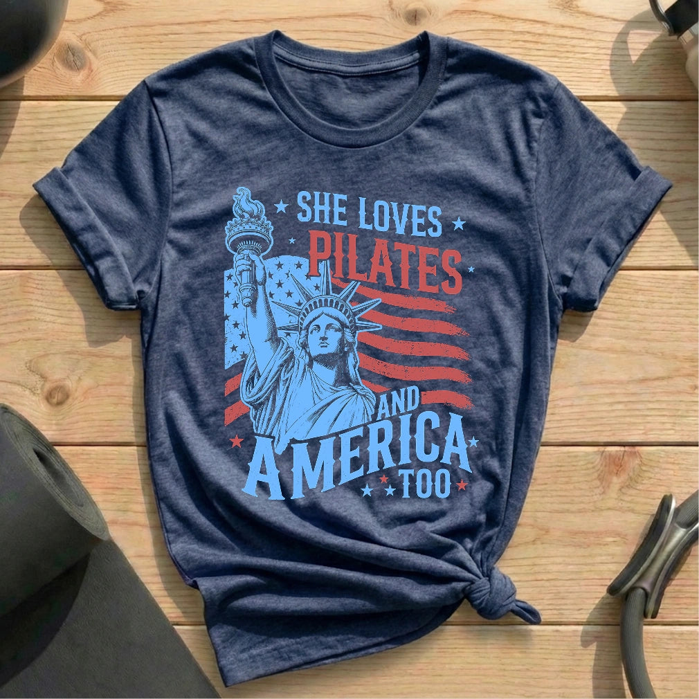 Love Pilates & America T-shirt