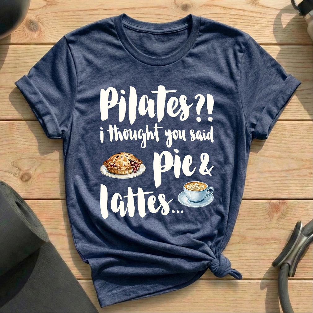 Pie And Lattes T-shirt - in MindCloth Pilates Tshirt Collection