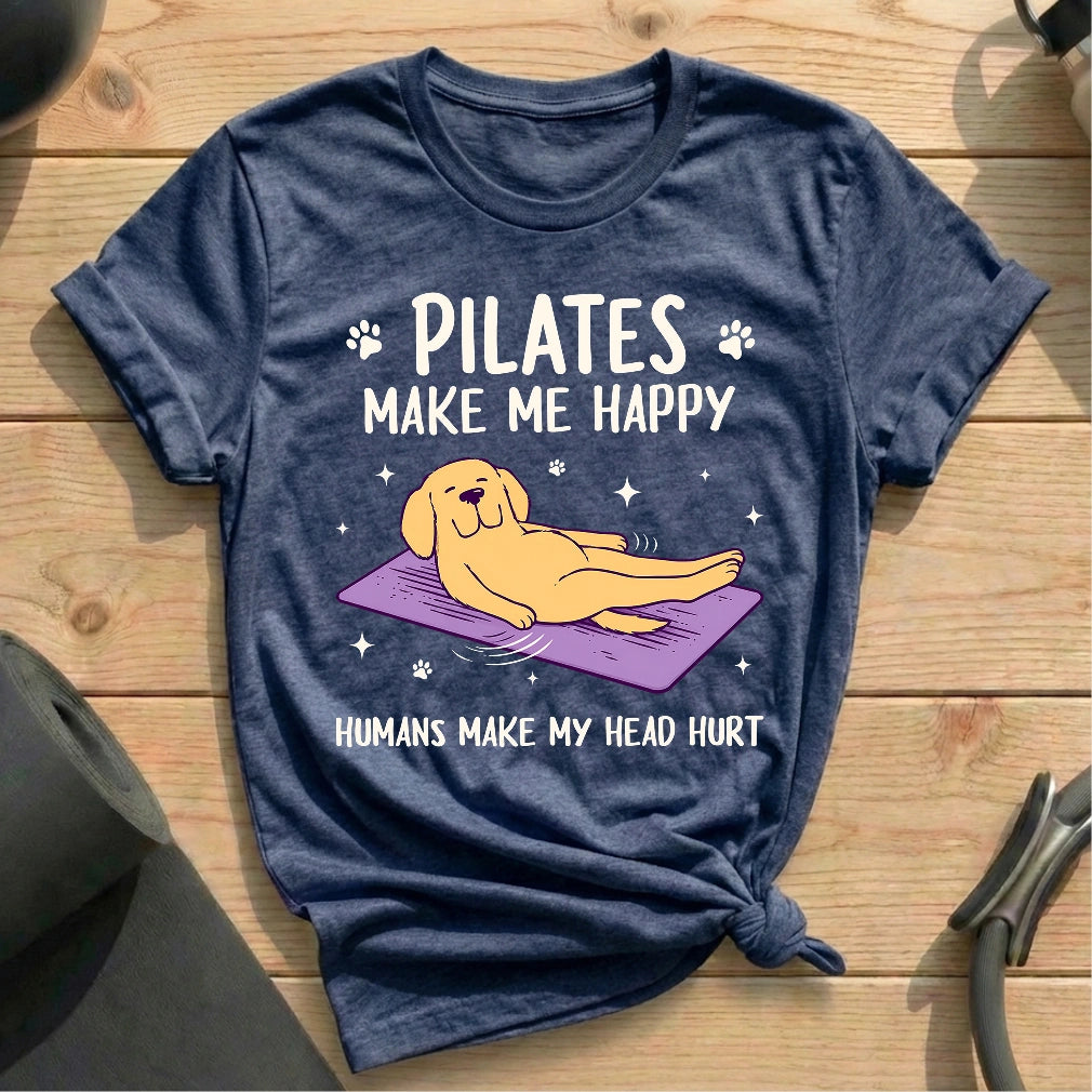 Pilates Make Me Happy T-shirt - in MindCloth Pilates Tshirt Collection