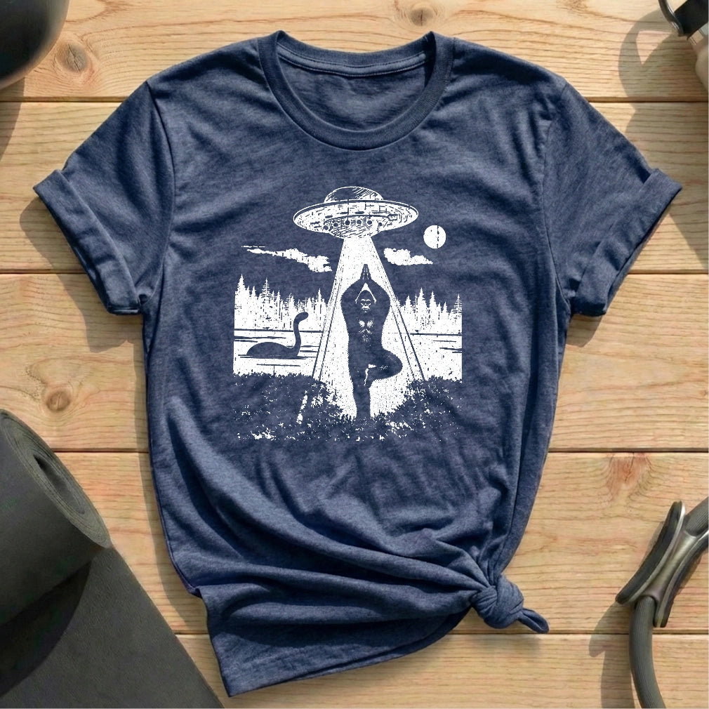UFO Bigfoot Yoga T-shirt