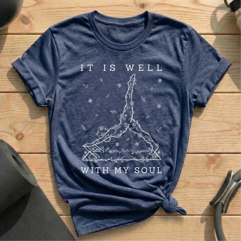 Well With My Soul T-shirt - in MindCloth Pilates Tshirt Collection
