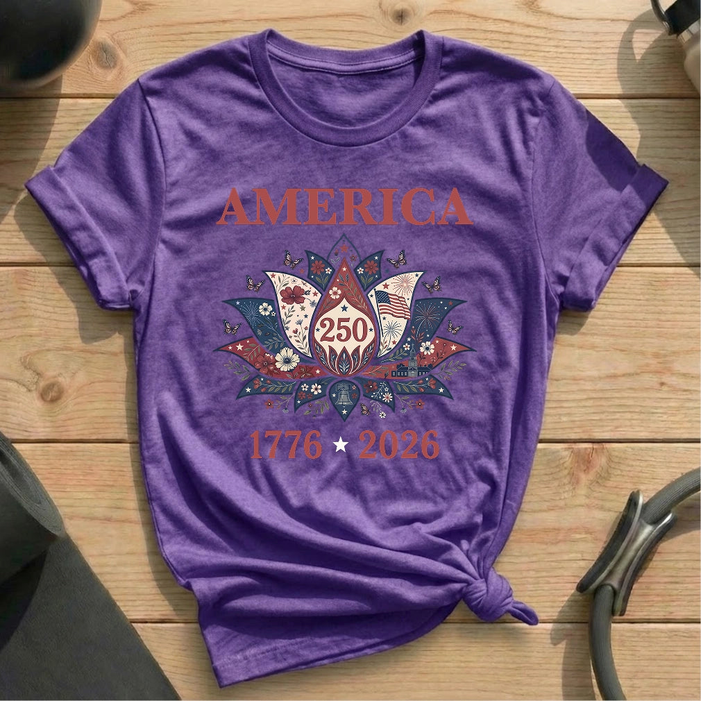 America 250th Yoga T-shirt