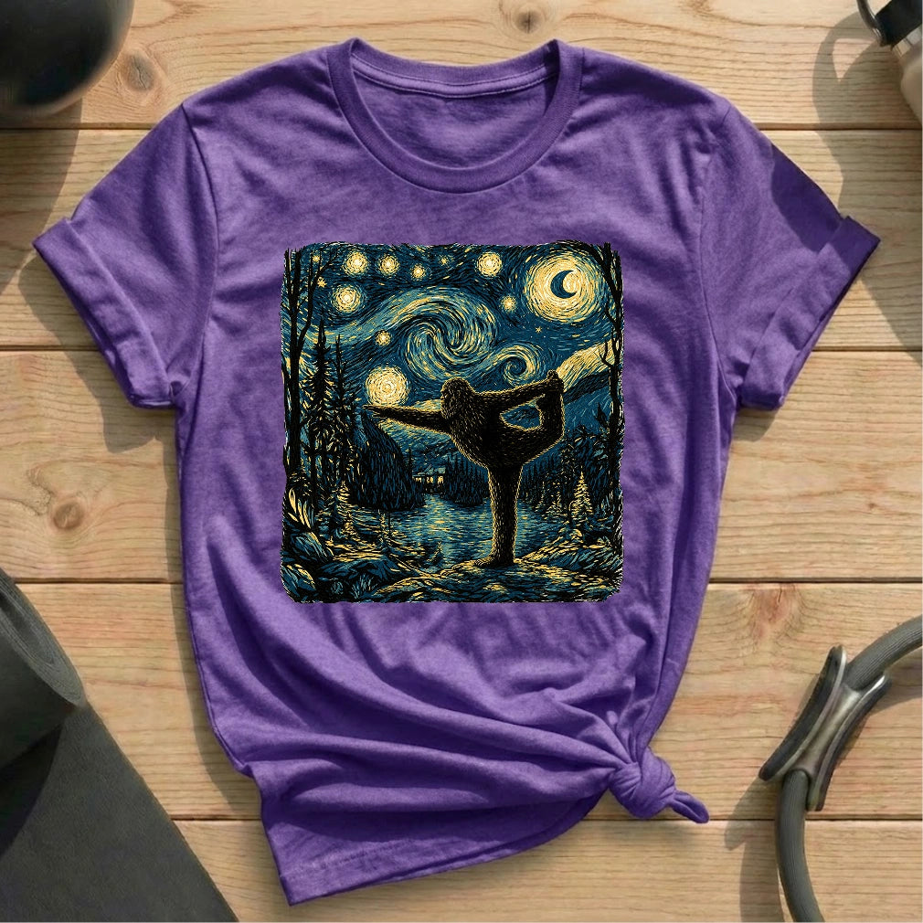 Bigfoot Starry Yoga T-shirt