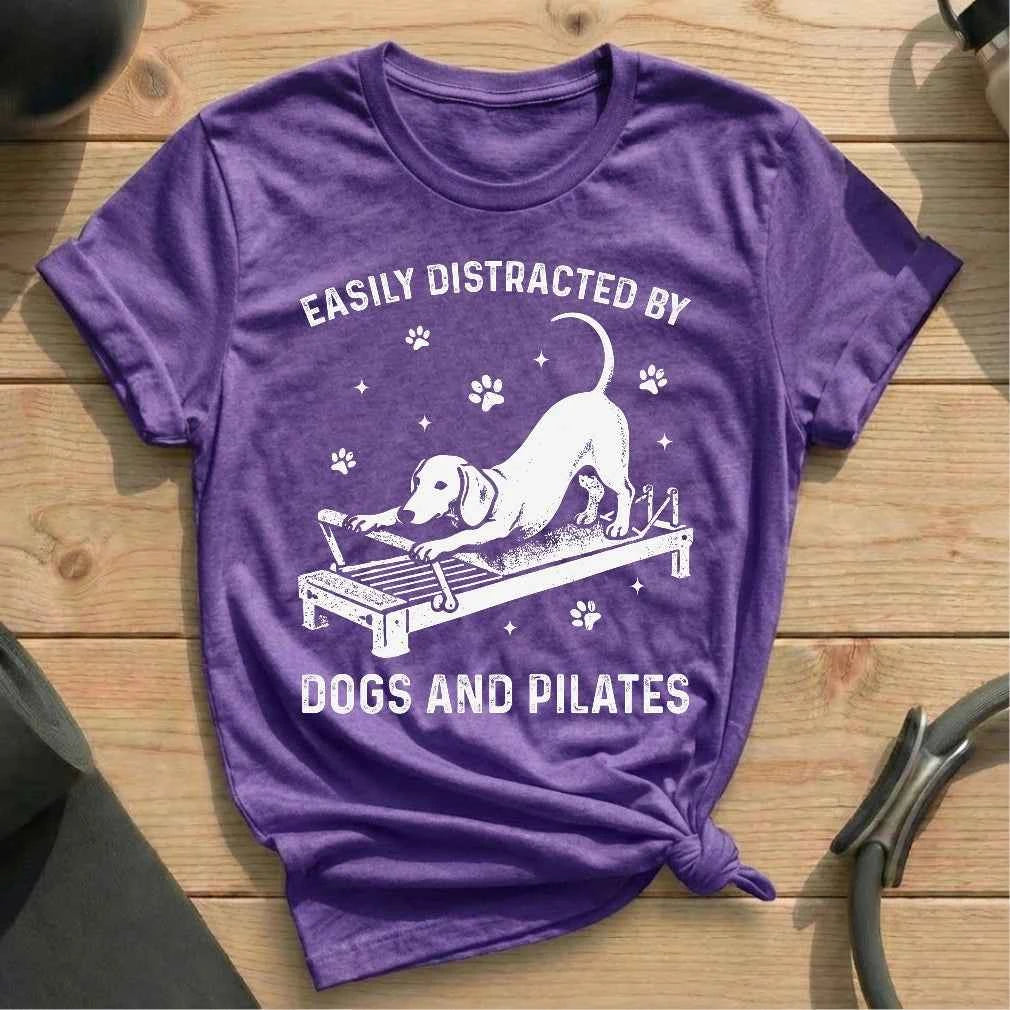 Distracted By Dogs And Pilates T-shirt