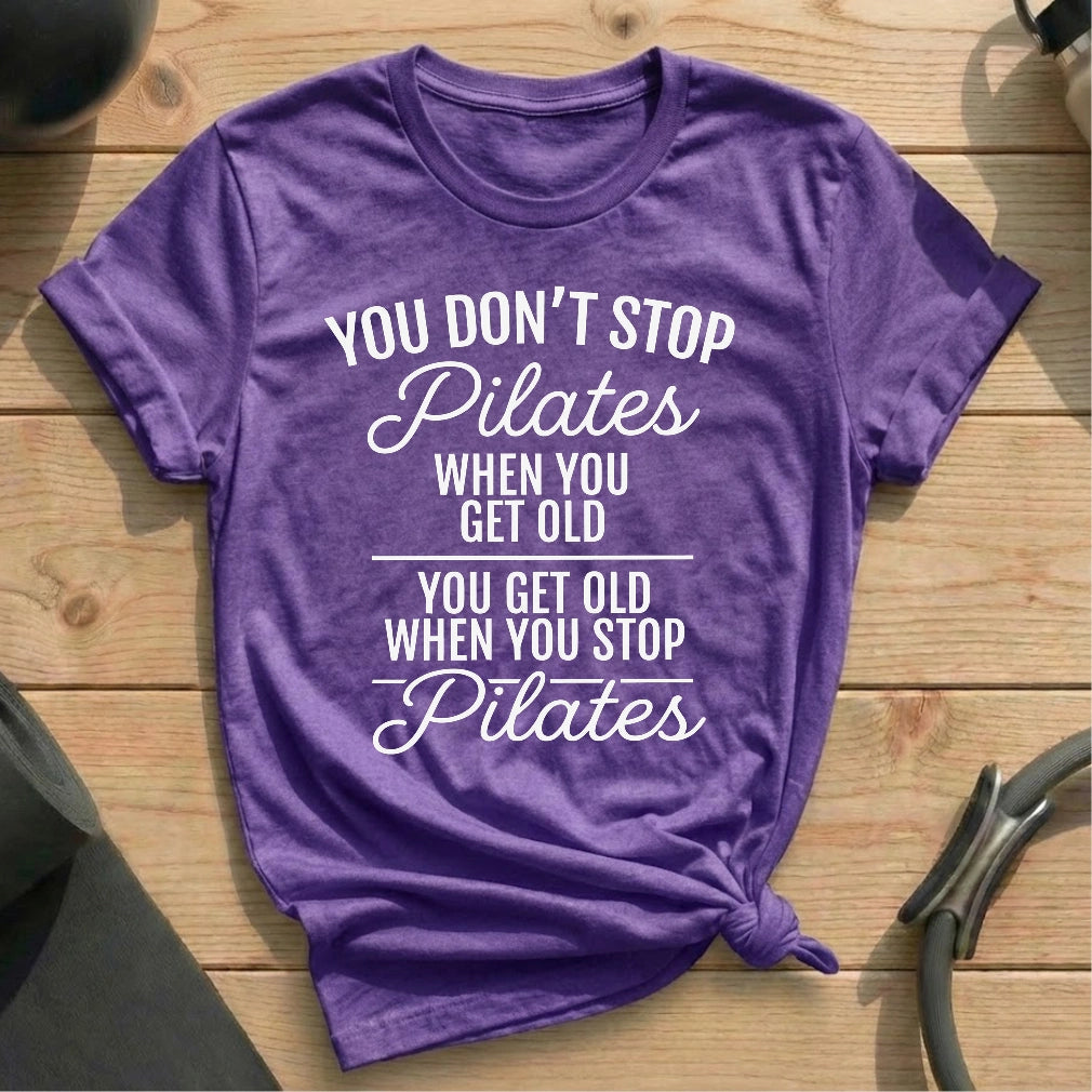 Don't Stop Pilates T-shirt - in MindCloth Pilates Tshirt Collection