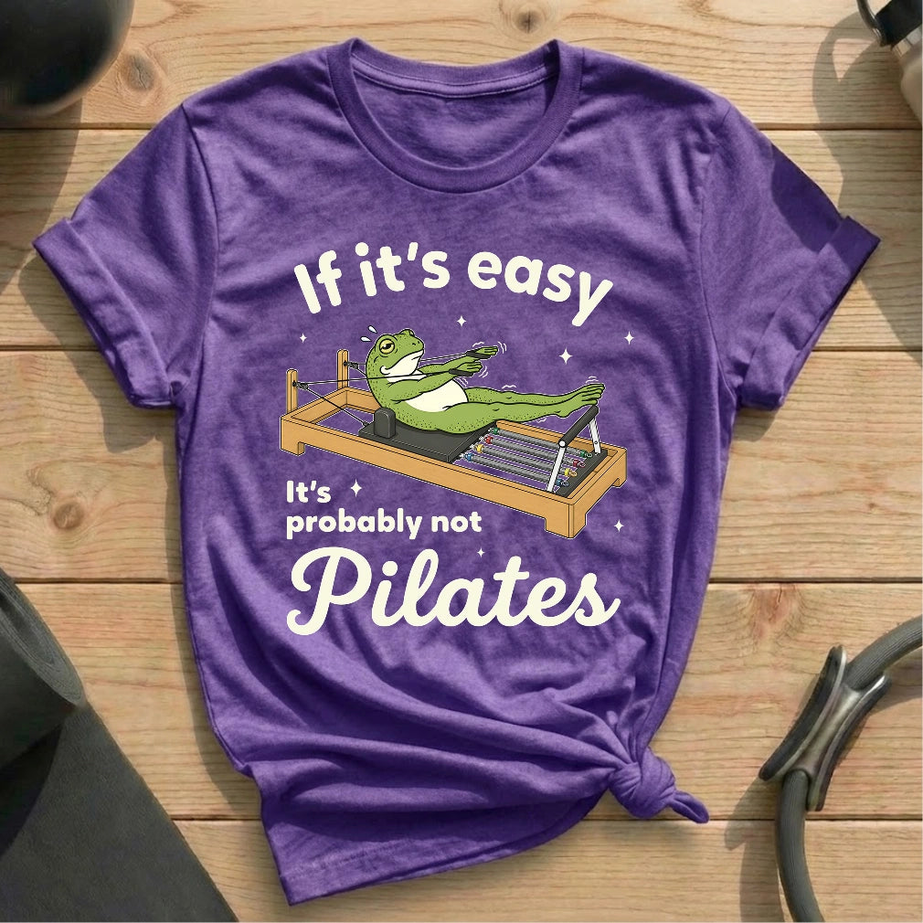 Frog Pilates Not Easy T-shirt - in MindCloth Pilates Tshirt Collection