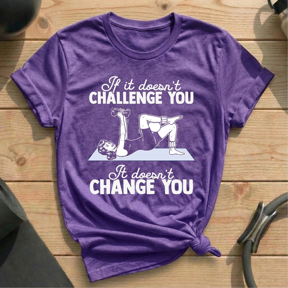 It Doesn't Change You T-shirt - in MindCloth Pilates Tshirt Collection