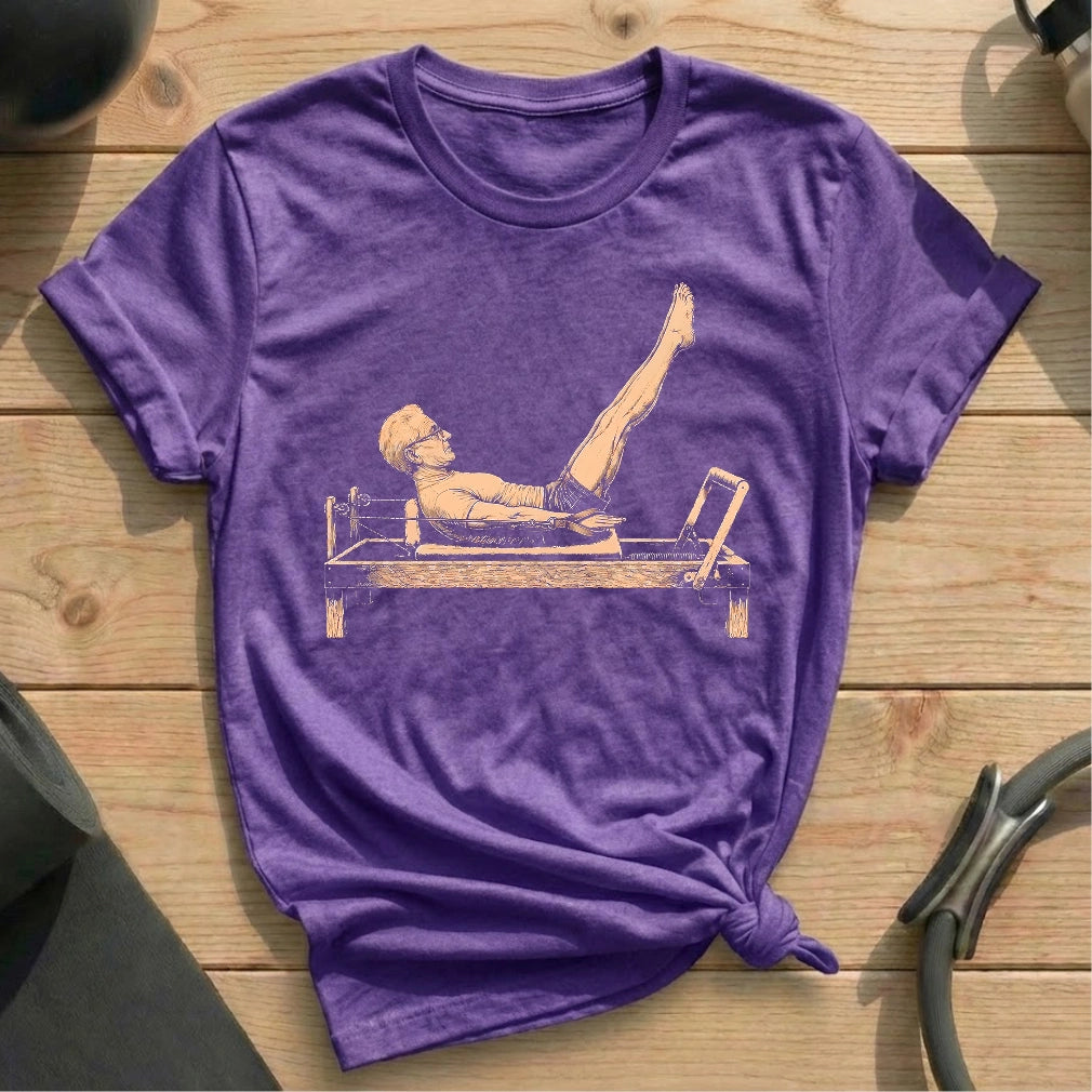 Joseph Reformer Hundred T-shirt - in MindCloth Pilates Tshirt Collection