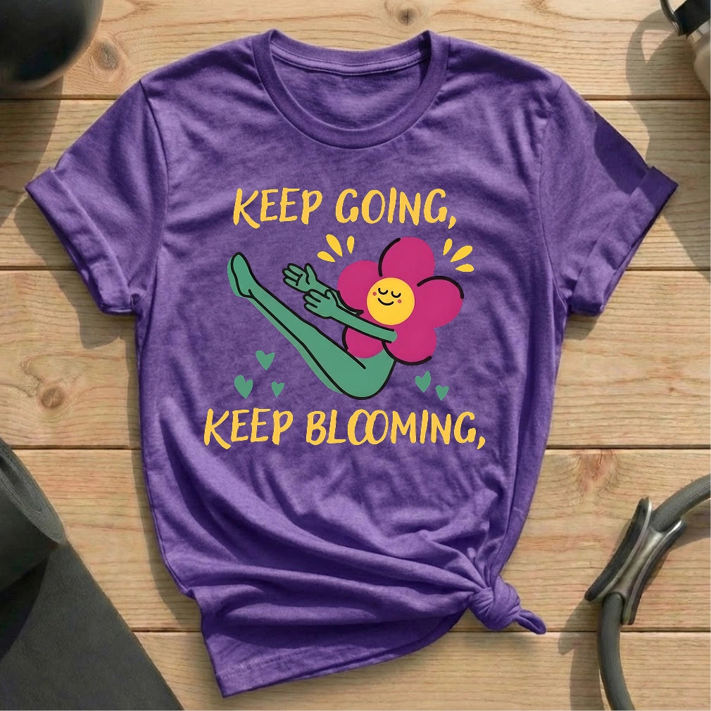 Keep Blooming T-shirt - in MindCloth Pilates Tshirt Collection