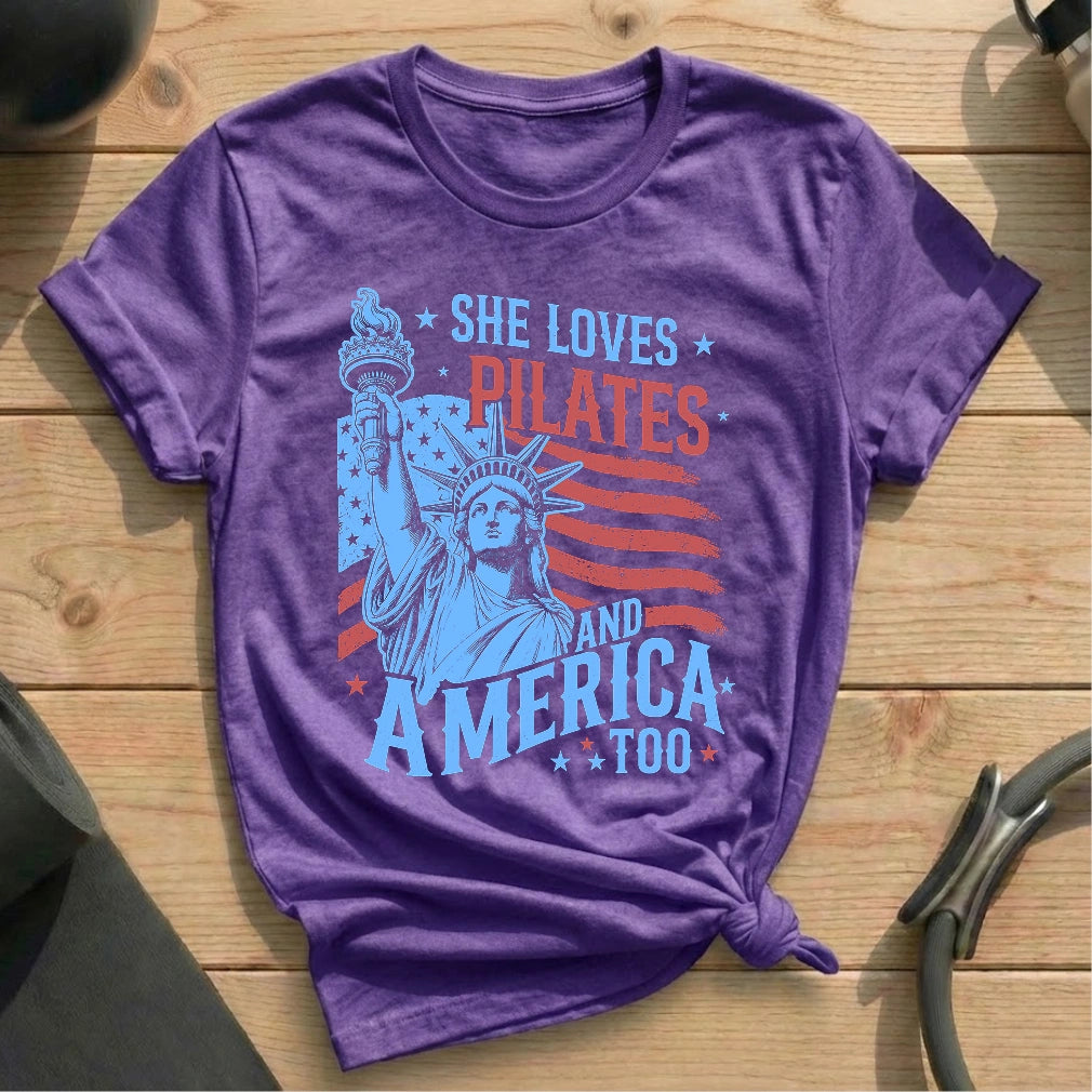 Love Pilates & America T-shirt