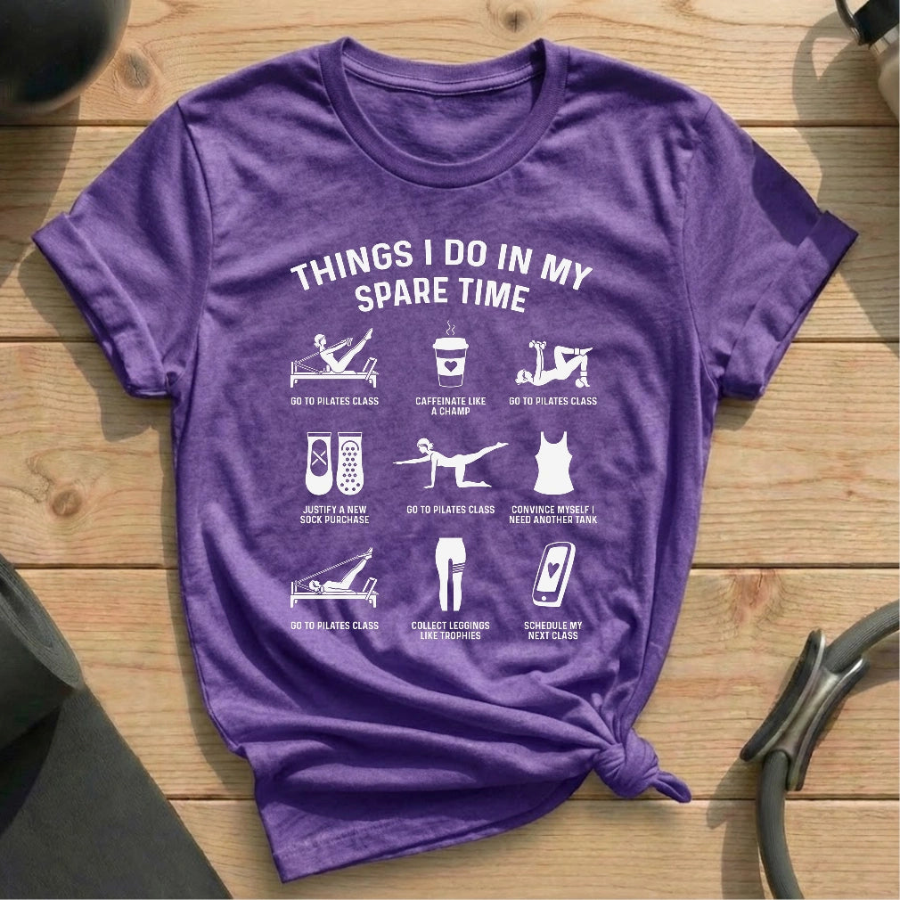 My Spare Time T-shirt - in MindCloth Pilates Tshirt Collection