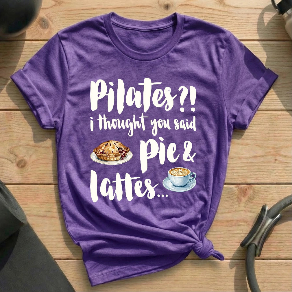 Pie And Lattes T-shirt - in MindCloth Pilates Tshirt Collection