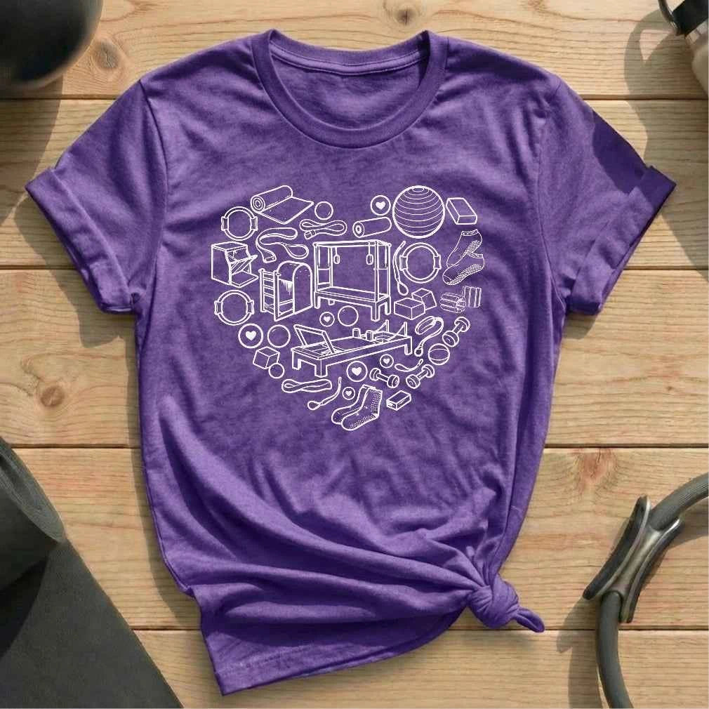 Pilates Tools Heart T-shirt