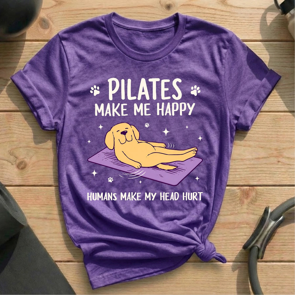 Pilates Make Me Happy T-shirt - in MindCloth Pilates Tshirt Collection
