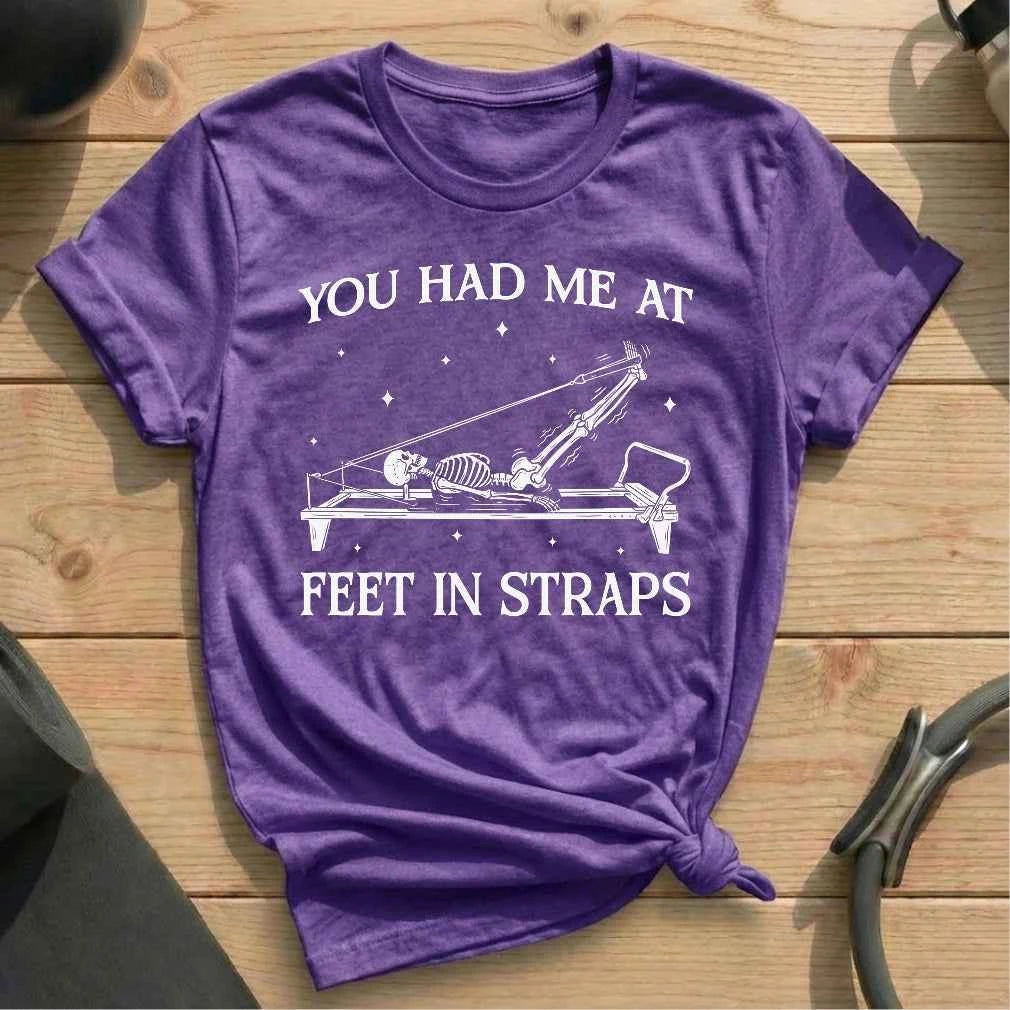 Skeleton Feet in Straps T-shirt
