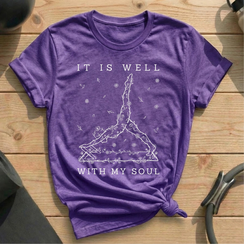 Well With My Soul T-shirt - in MindCloth Pilates Tshirt Collection