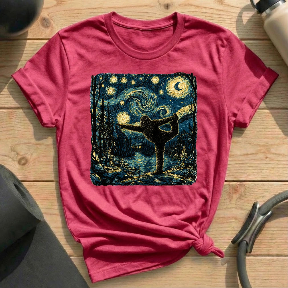 Bigfoot Starry Yoga T-shirt
