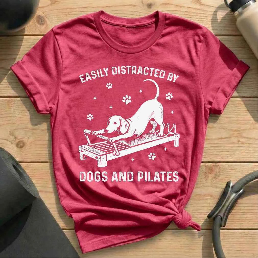 Distracted By Dogs And Pilates T-shirt