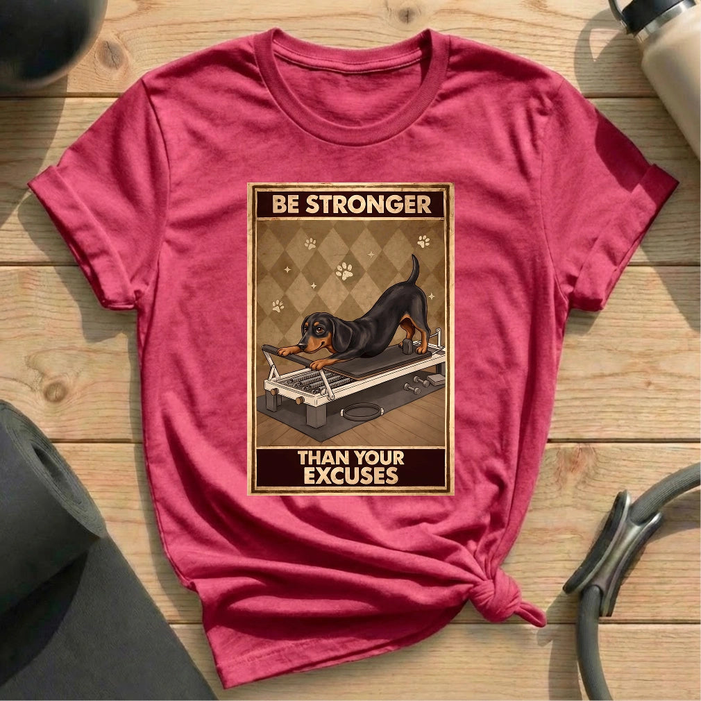 Dog Stronger Than Excuses T-shirt - in MindCloth Pilates Tshirt Collection