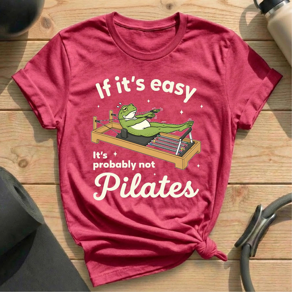 Frog Pilates Not Easy T-shirt - in MindCloth Pilates Tshirt Collection