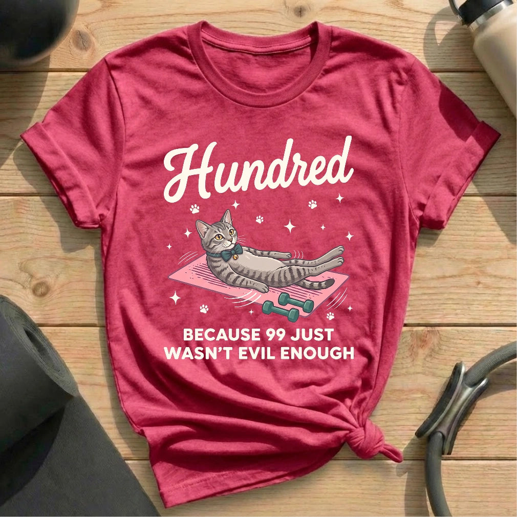 Hundred Kitty T-shirt - in MindCloth Pilates Tshirt Collection