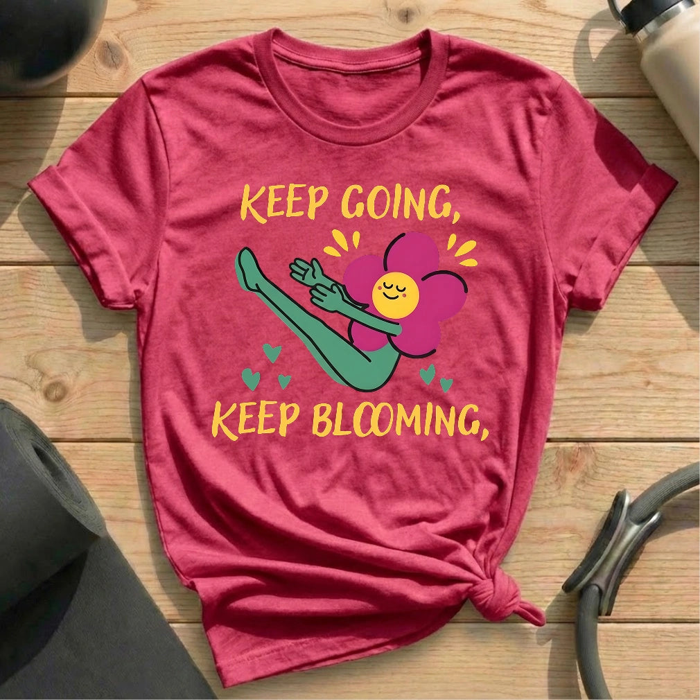Keep Blooming T-shirt - in MindCloth Pilates Tshirt Collection
