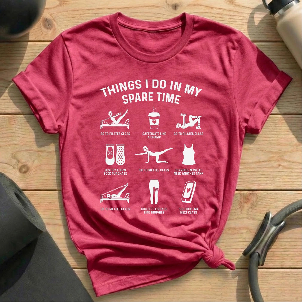 My Spare Time T-shirt - in MindCloth Pilates Tshirt Collection