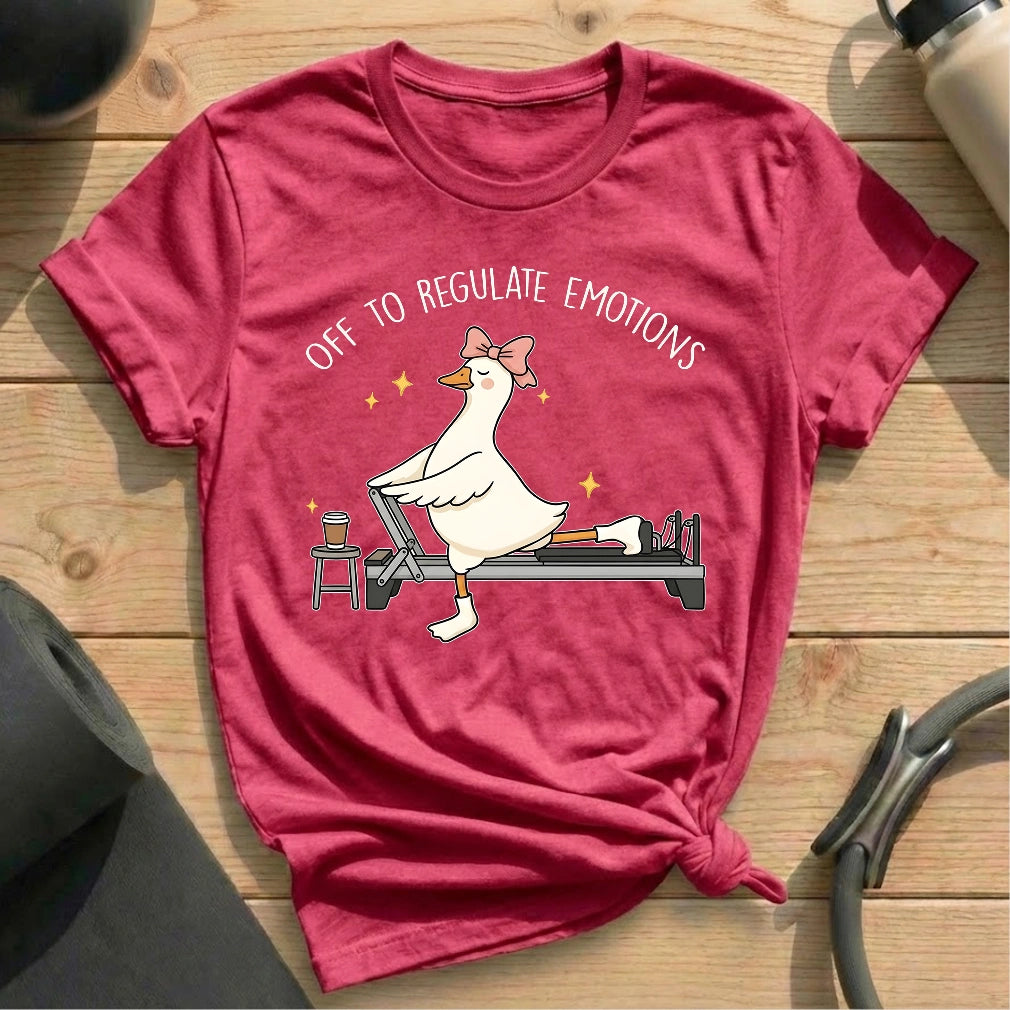 Off To Regulate Emotions T-shirt - in MindCloth Pilates Tshirt Collection