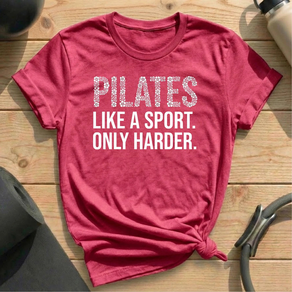 Pilates Harder T-shirt - in MindCloth Pilates Tshirt Collection