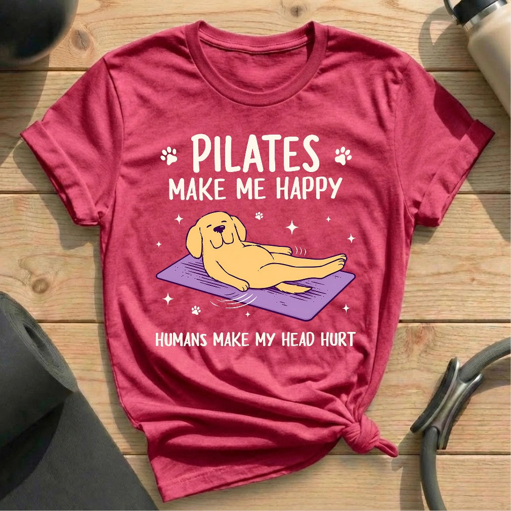 Pilates Make Me Happy T-shirt - in MindCloth Pilates Tshirt Collection