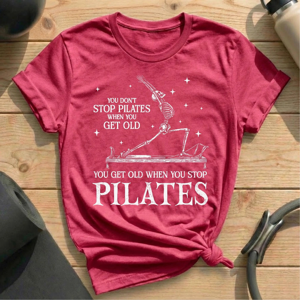 Skeleton Don't Stop Pilates T-shirt