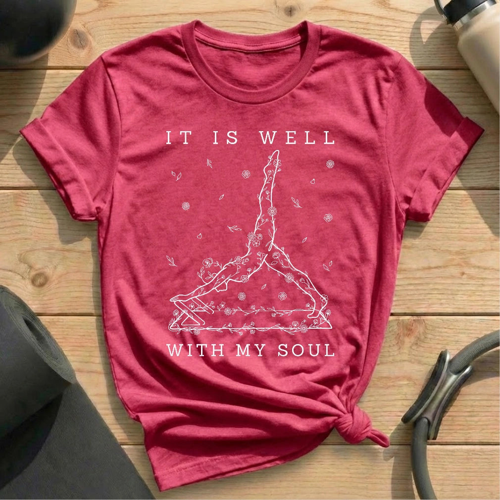 Well With My Soul T-shirt - in MindCloth Pilates Tshirt Collection
