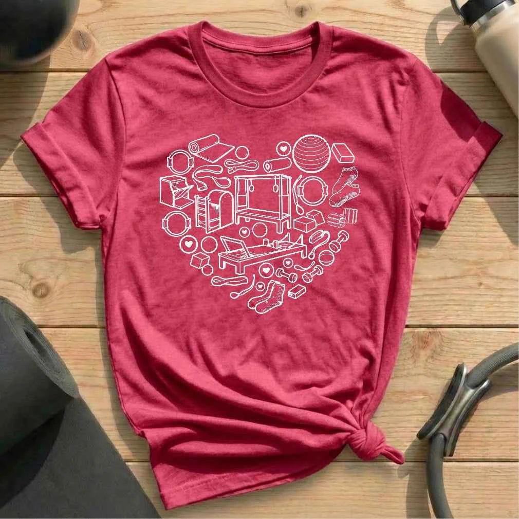 Pilates Tools Heart T-shirt