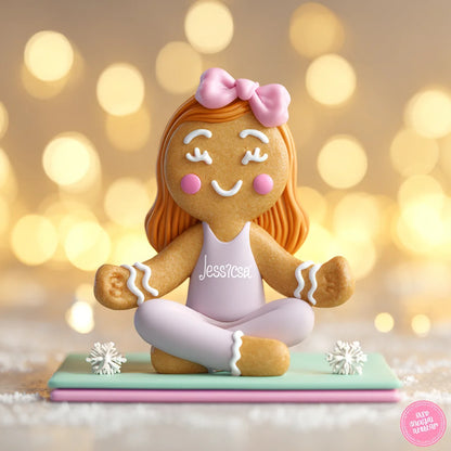 Gingerbread Yoga Acrylic Ornament