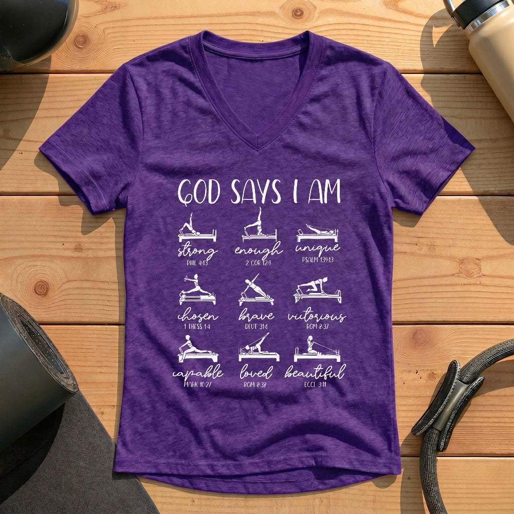 God Says Pilates Lady V-neck