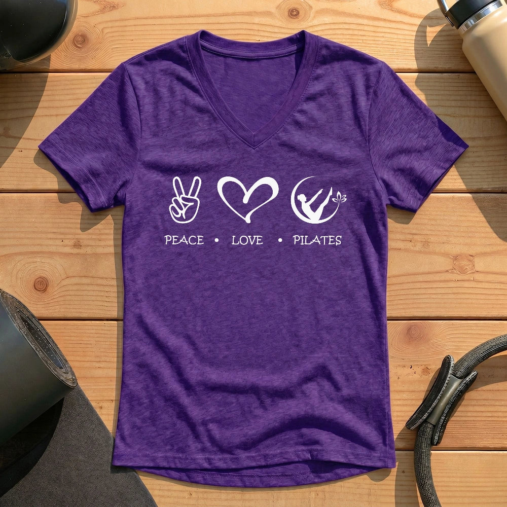 Peace Love Pilates Lady V-neck
