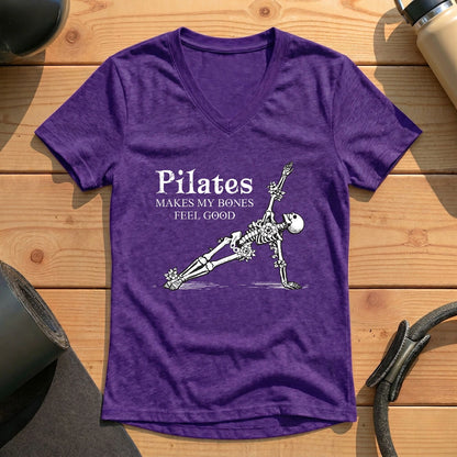 Pilates Makes My Bones Feel Good Lady V-neck