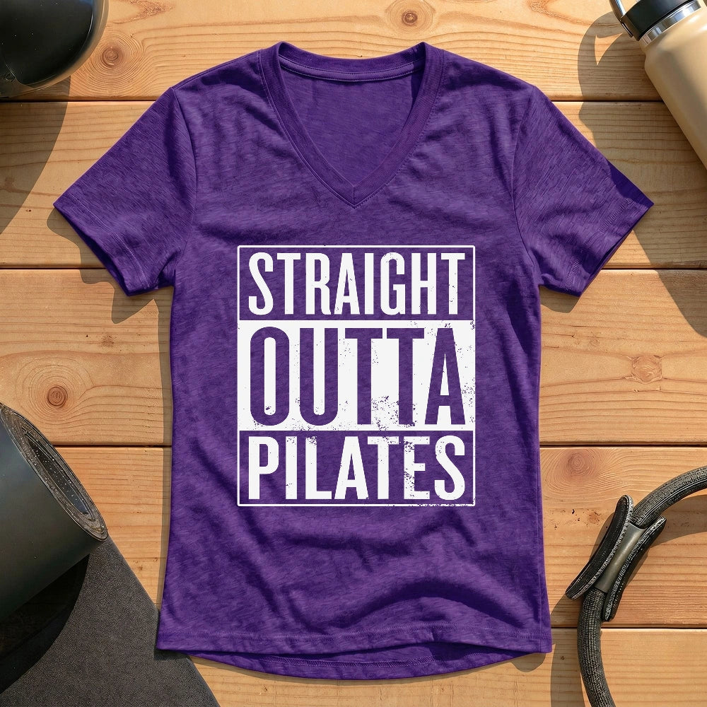 Straight Outta Pilates Lady V-neck