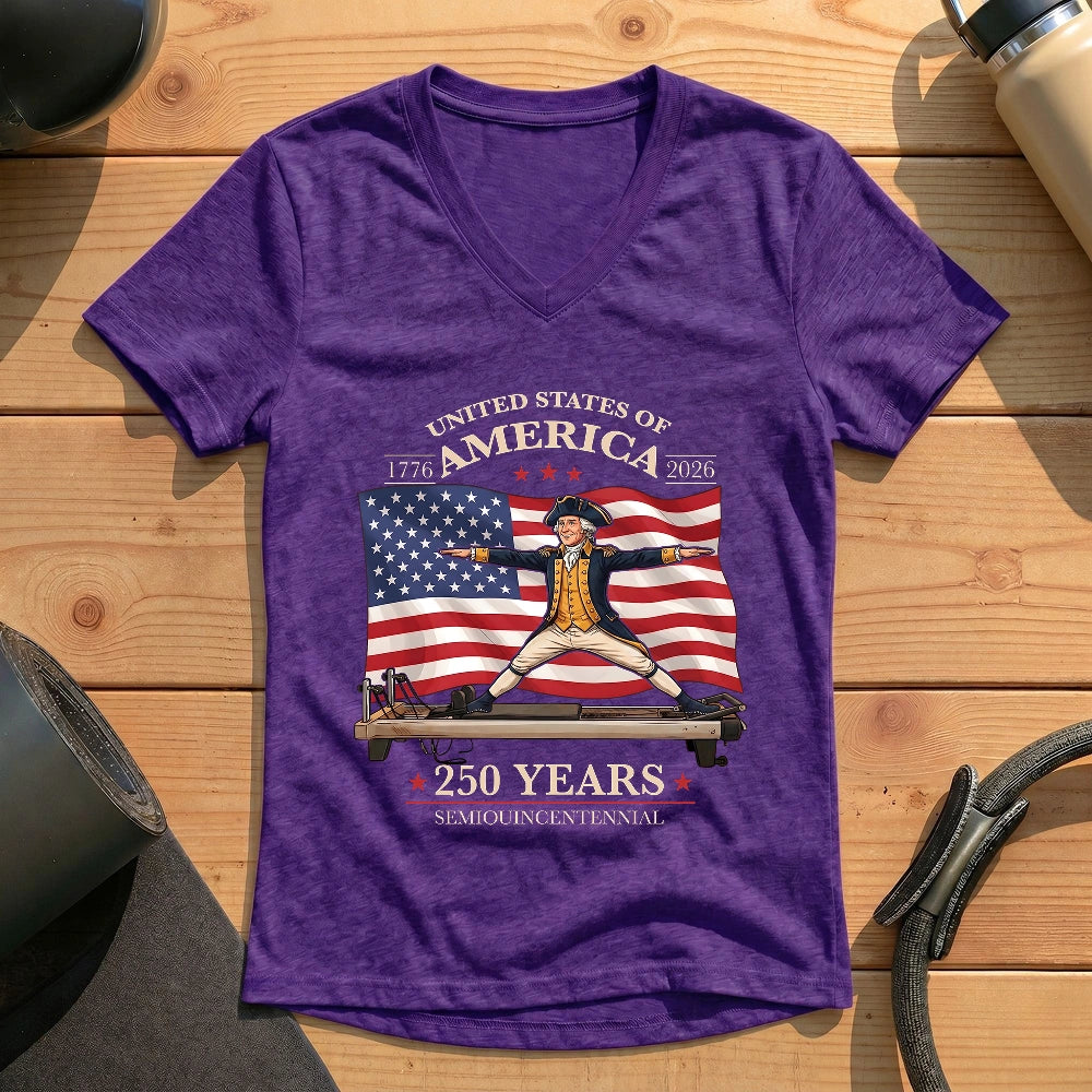 Washington 250th USA Lady V-neck