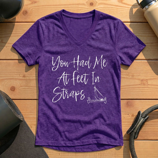 You Had Me At Feet In Straps Lady V-neck