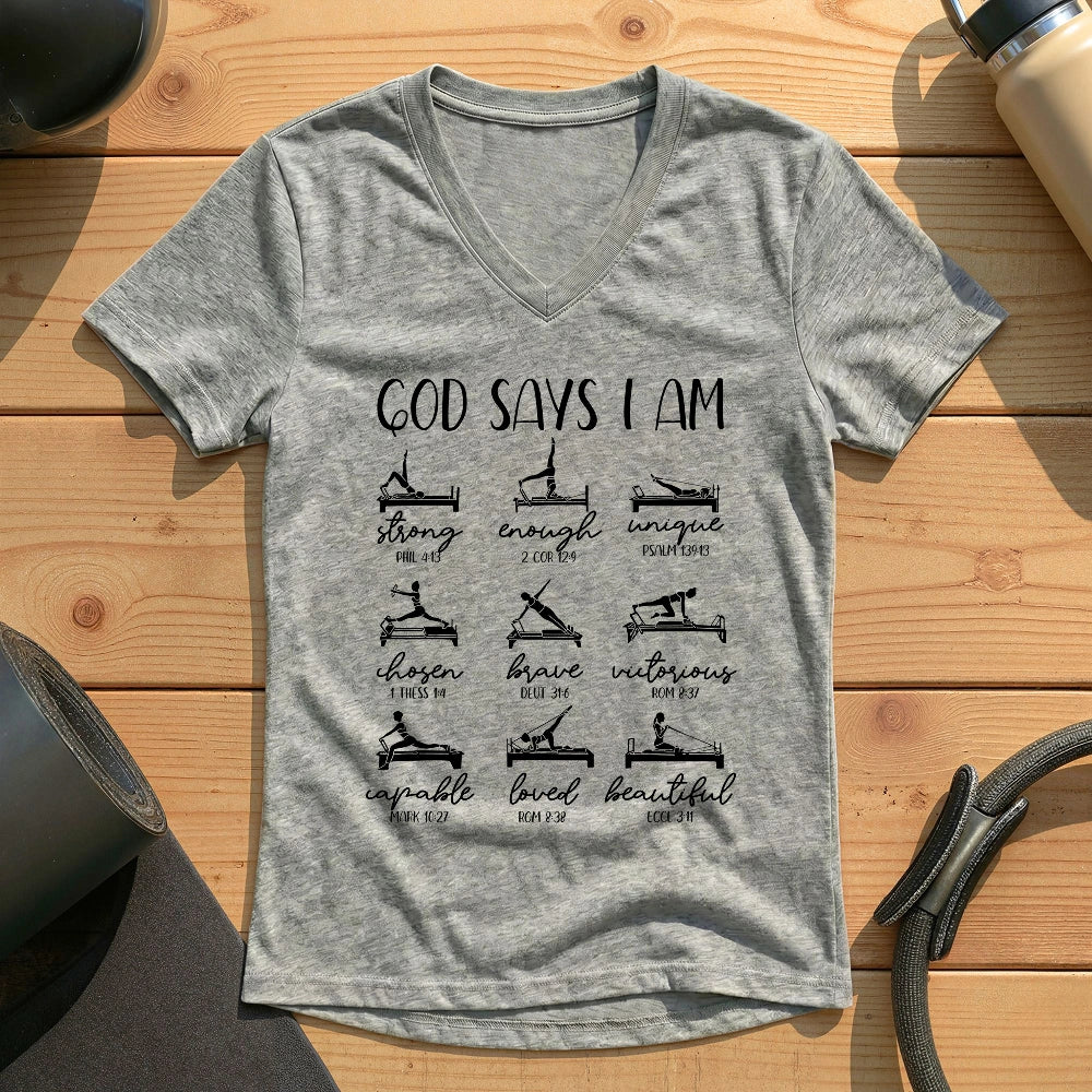 God Says Pilates Lady V-neck
