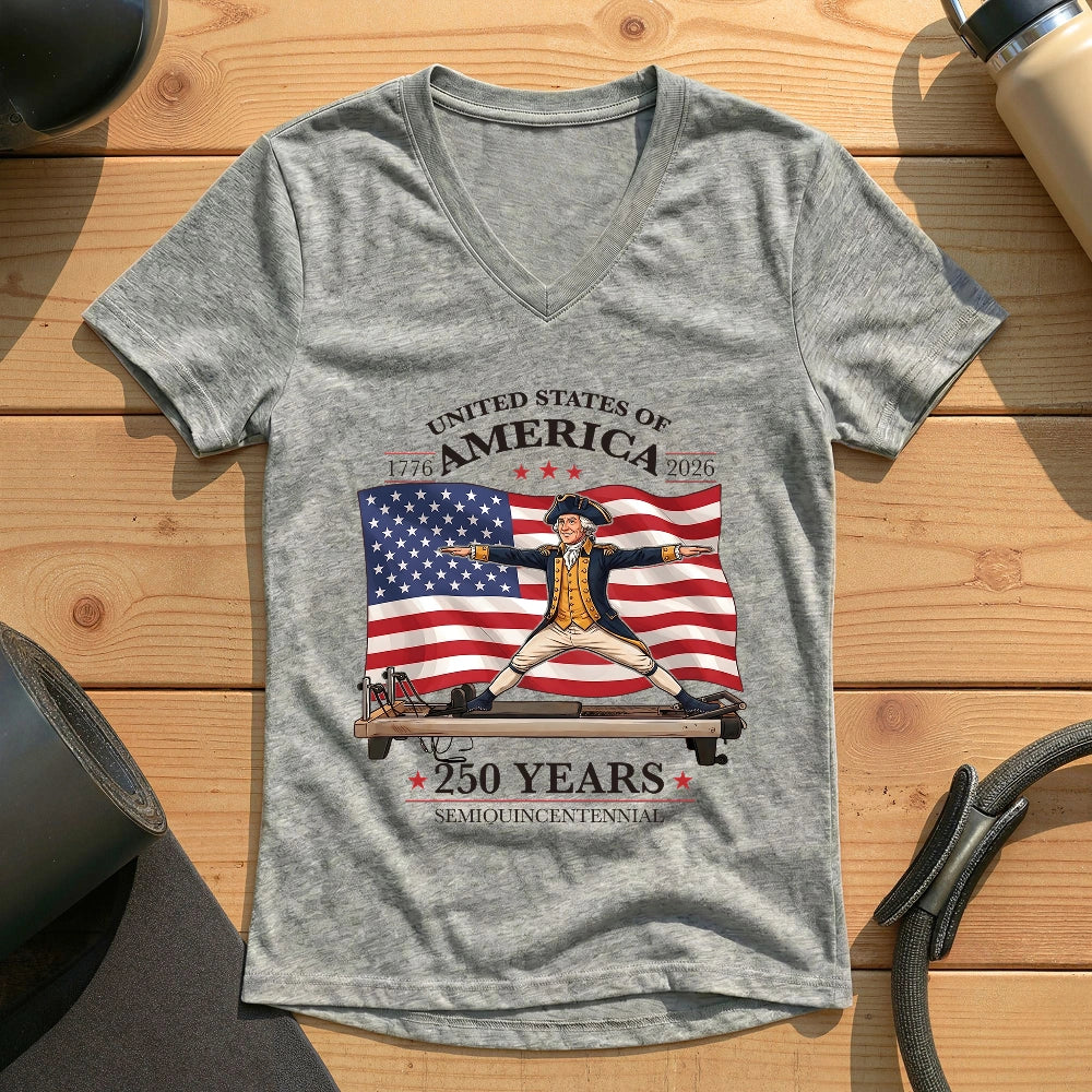 Washington 250th USA Lady V-neck