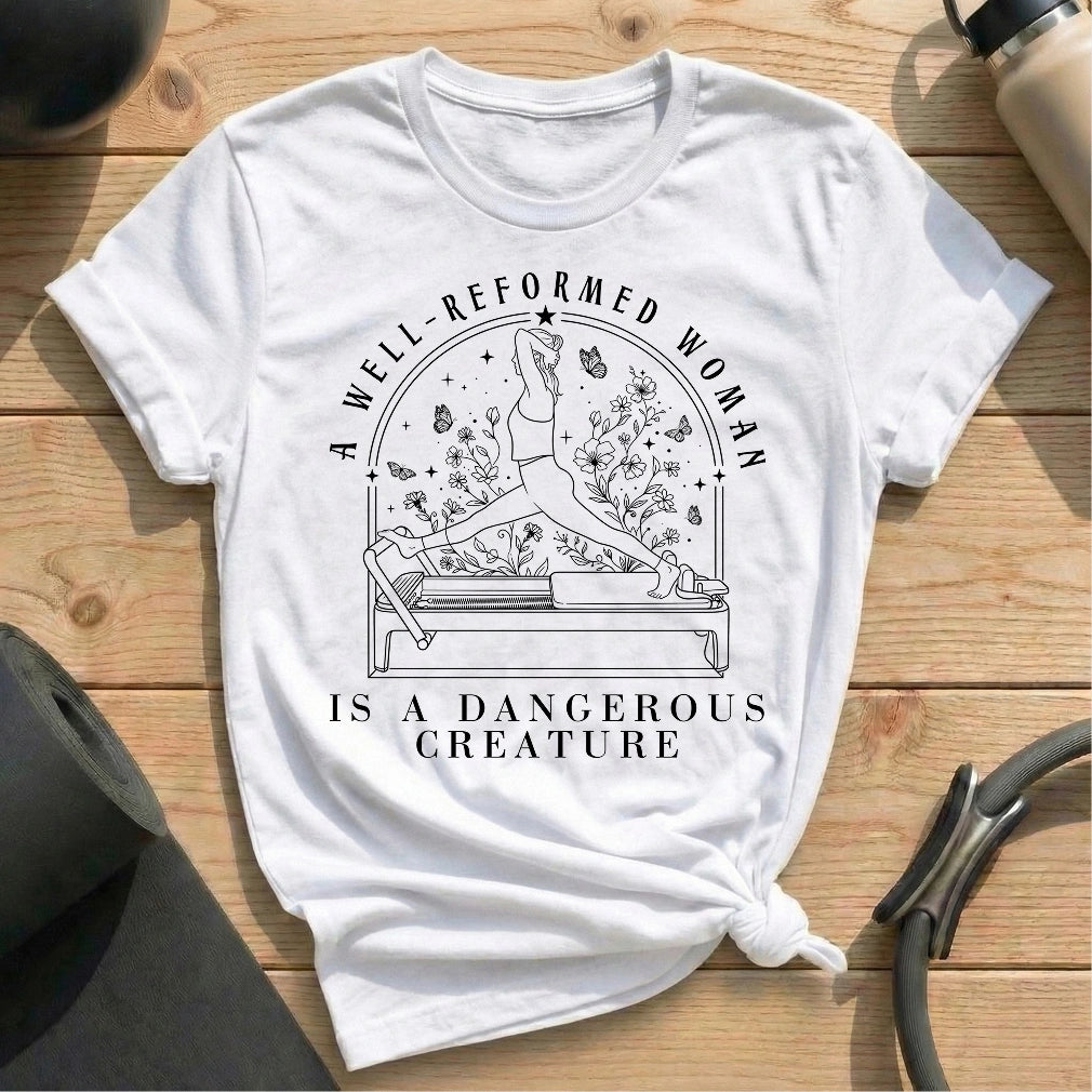 A Well-Reformed Woman T-shirt - in MindCloth Pilates Tshirt Collection