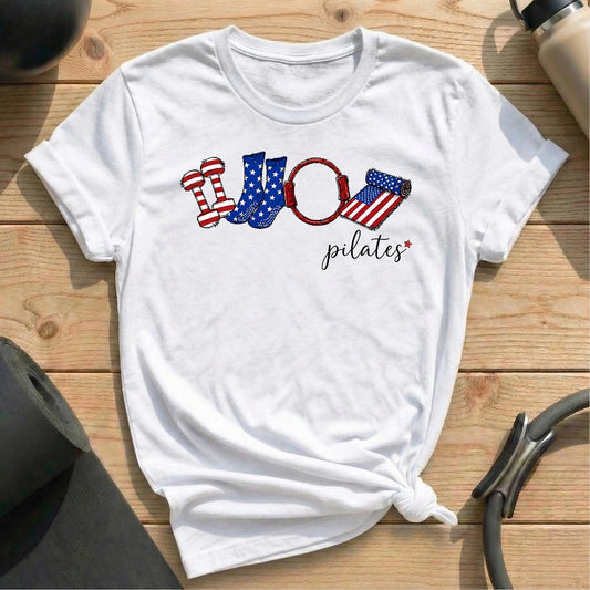 America in Pilates T-shirt - in MindCloth Pilates Tshirt Collection