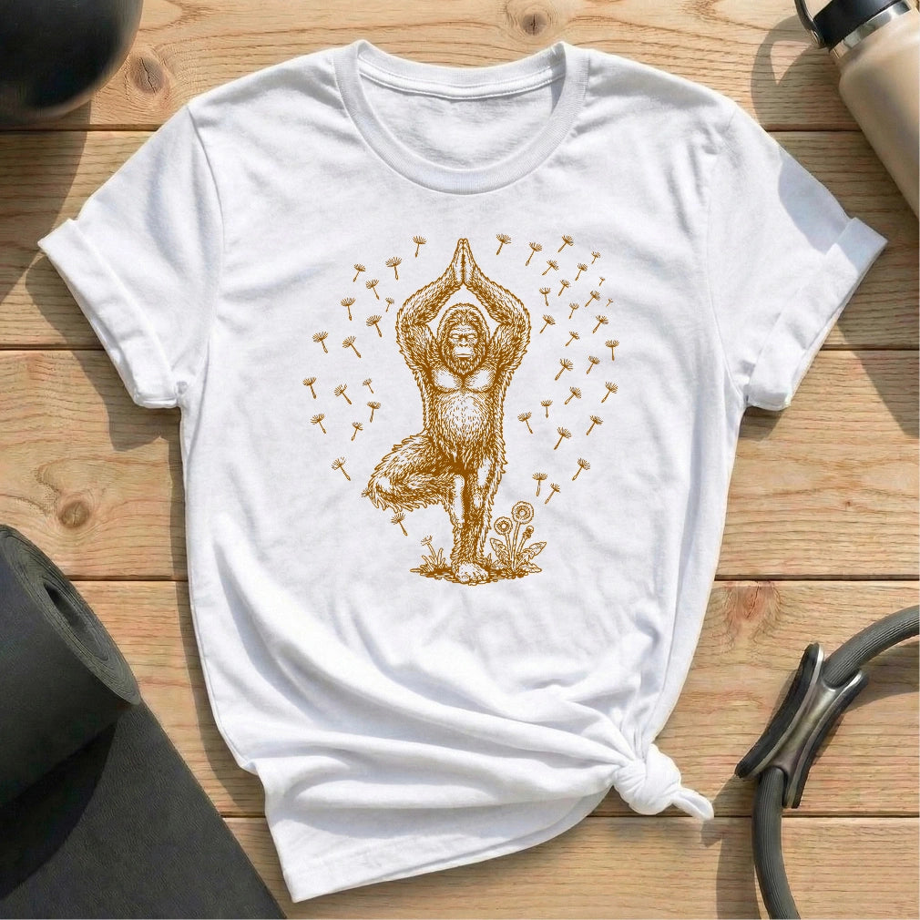 Bigfoot Tree Pose In Peace T-shirt